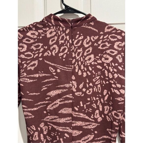 Ted Baker Brown and Pink Midi Dress - Picture 14 of 14